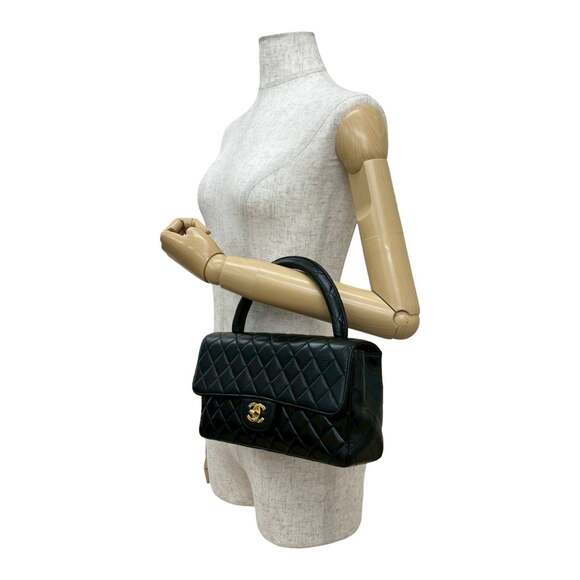 Chanel Vintage Twin Top Handle Flap Bag #215568C47B - Picture 2 of 9